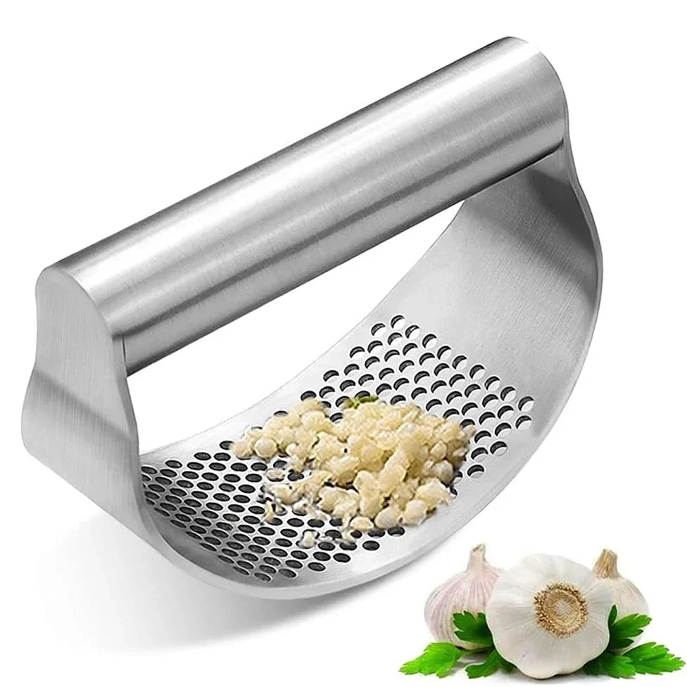 MultifunctionManualGarlicPressCurvedGarlicGrindingSlicer