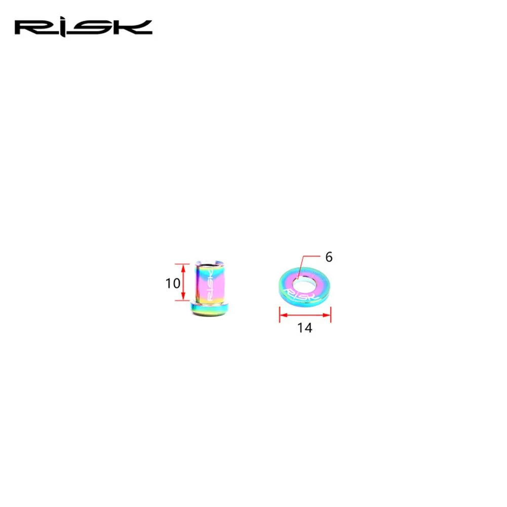 

Titanium Brake Caliper Pivot Bolt Nut RISK Brake Calipe Bike MTB Bike Colorful M6x10/15/20/25/30/40mm With Gasket