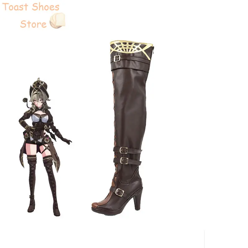 

Game Honkai Impact 3 VILL V Cosplay Shoes PU Leather Shoes Halloween Carnival Boots Cosplay Props Costume Prop