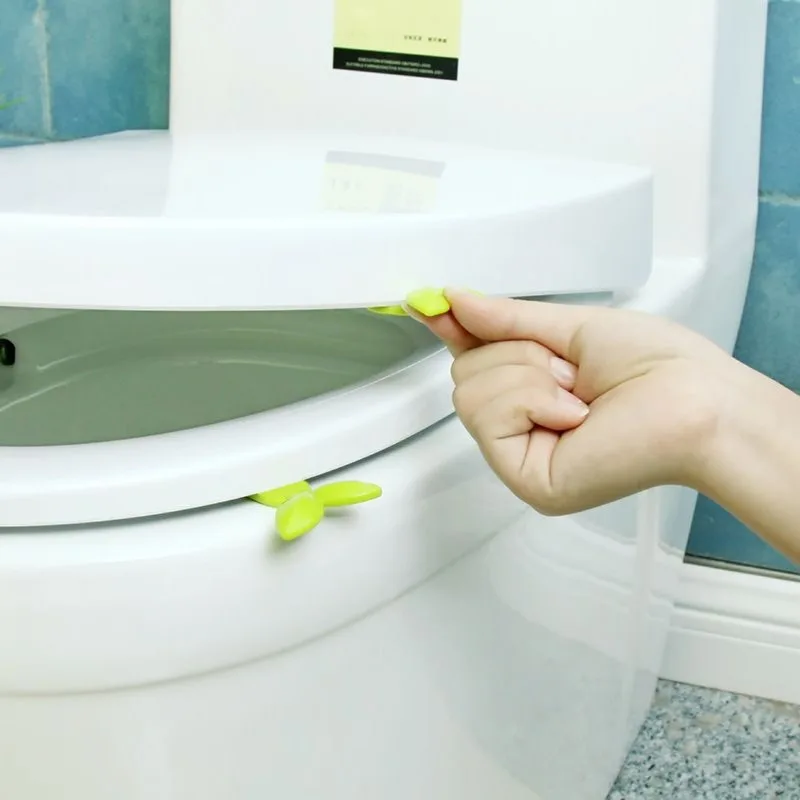 1PC Green Leaf Shape Toilet Lid Lifter, Pull Handle, Toilet Flip Cover, Lift Toilet Pull Ring 2