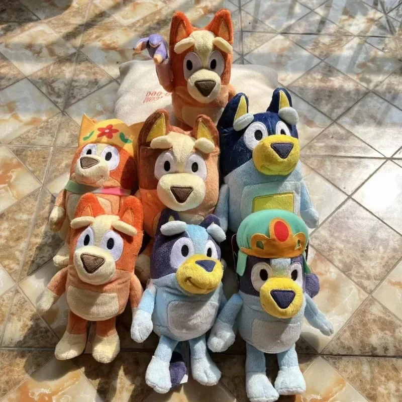 

18-30cm Cute Bluey Family Bluey Bingo Bluey Family Kawaii Plush Doll Toy Animation Peripheral Doll Childrens Birthday Gift Adult