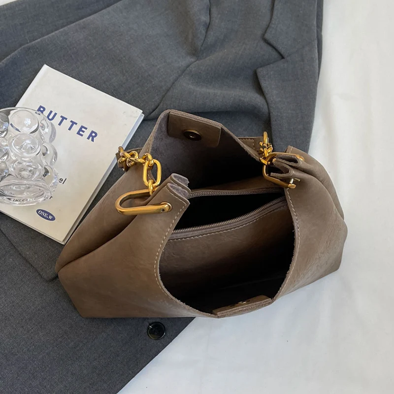 Schwarze 2-teilige Tragetasche für Damen, hohe Kapazität, Verbundtasche, Vintage-Pu-Lederhandtasche, Kaffee-Pendler-Unterarm-Umhängetasche, Khaki – Detail 22