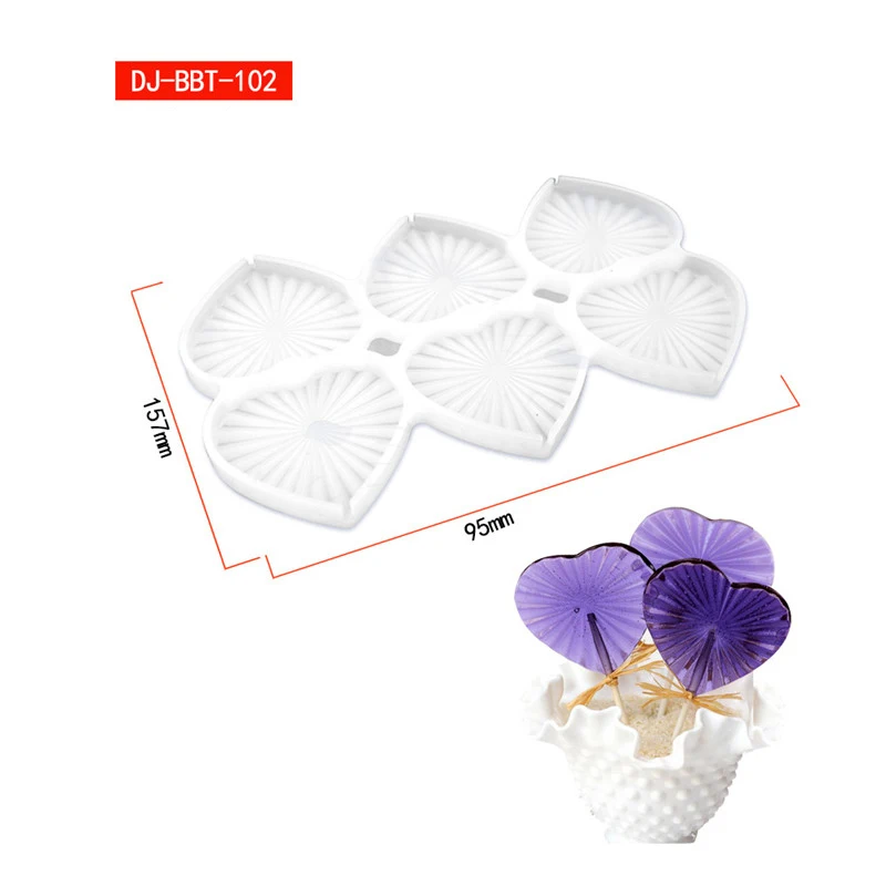 Leaf Flower Heart Bear Shape Silicone Lollipop Mold Round Chocolate Candy Cheese Baking... - SKU SLM00901 - UGI Packaging