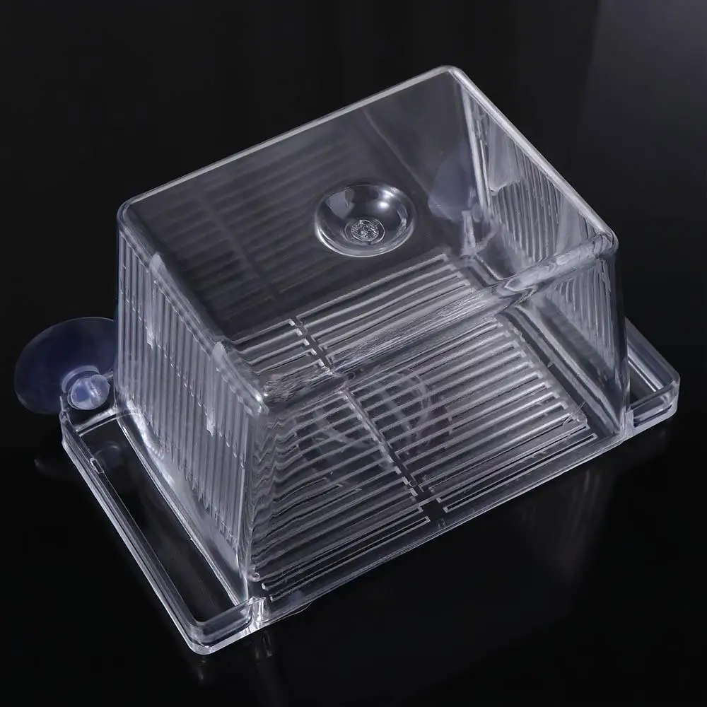 Fish Breeding Box Fish Tank Breeding Isolation Box Transparent Acrylic with Suction Cups Shrimp Clownfish Baby Hatchery