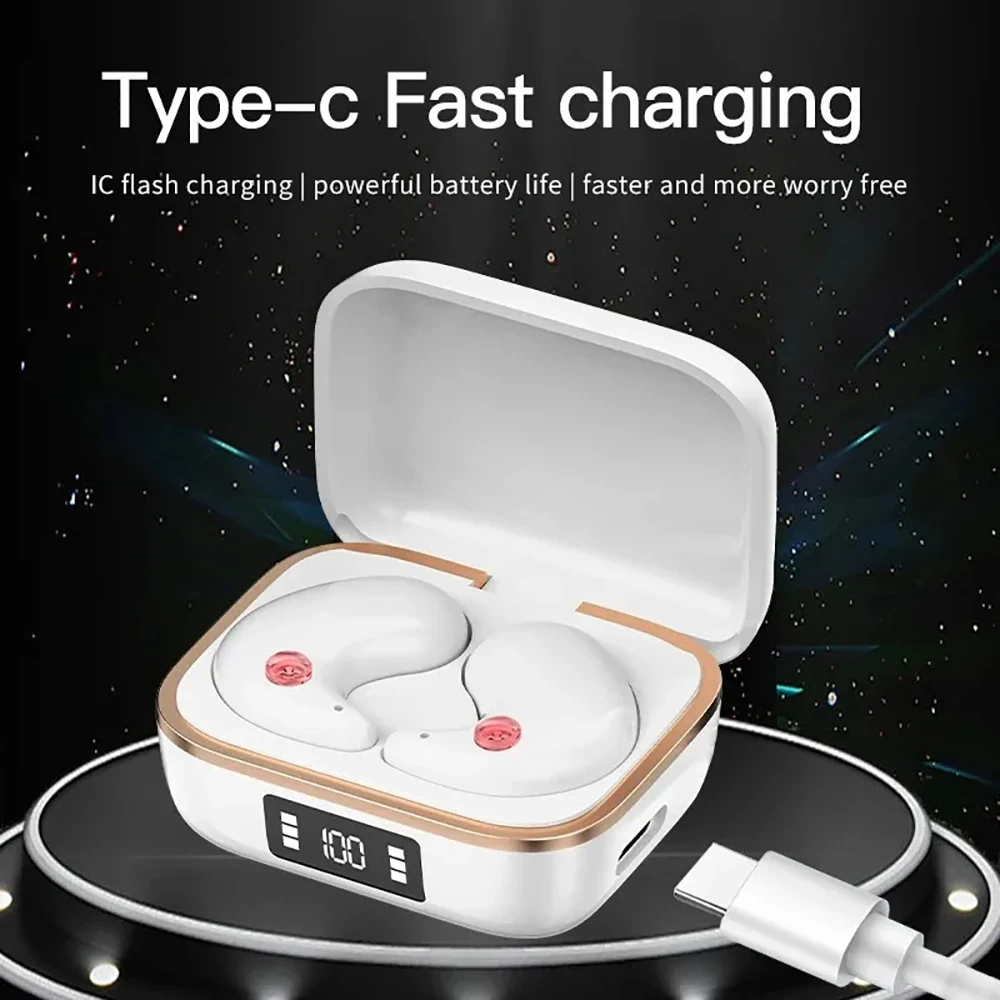 Bluetooth 5.3 Earphones Sleep Headphones Wireless Headsets in-ear HiFi Stereo Noise Reduction Earbuds for Xiaomi iPhone Huawei 4