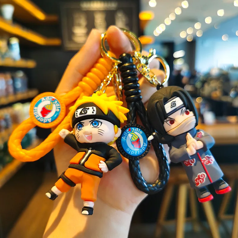 LLavero de Naruto de silicona 3D para niños, llavero de PVC, figura de Anime,  Kakashi, personaje de cómics, llavero de coche, puerta de juguete -  AliExpress