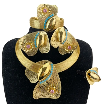 New Fashion High Quality Unique Style Brazilian Handmade Flower Jewelry Sets for Women