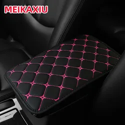 Elegant Embroidered Red Wine PU Leather Armrest Cover - Four Seasons Collection (BK rose red)