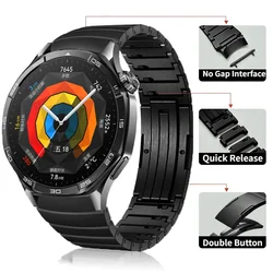 Premium Stainless Steel Smartwatch Bracelet - Elegant No - Gap Design - Huawei GT5 46mm (Black)