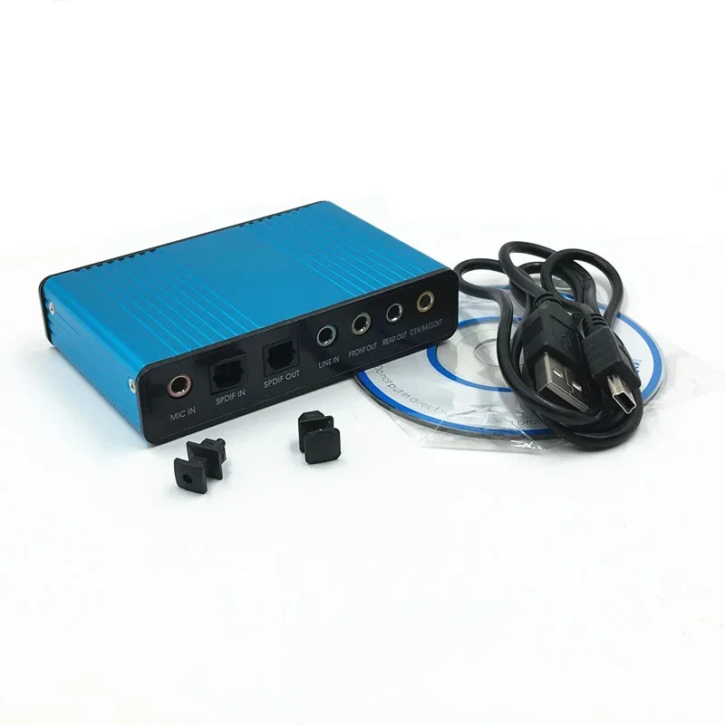 Usb 2.0 Placa de Som Canais 7.1 e 5.1 Placa de Áudio Externa Óptica Controlador Spdif para pc Laptop Desktop Tablet - Imagem 2