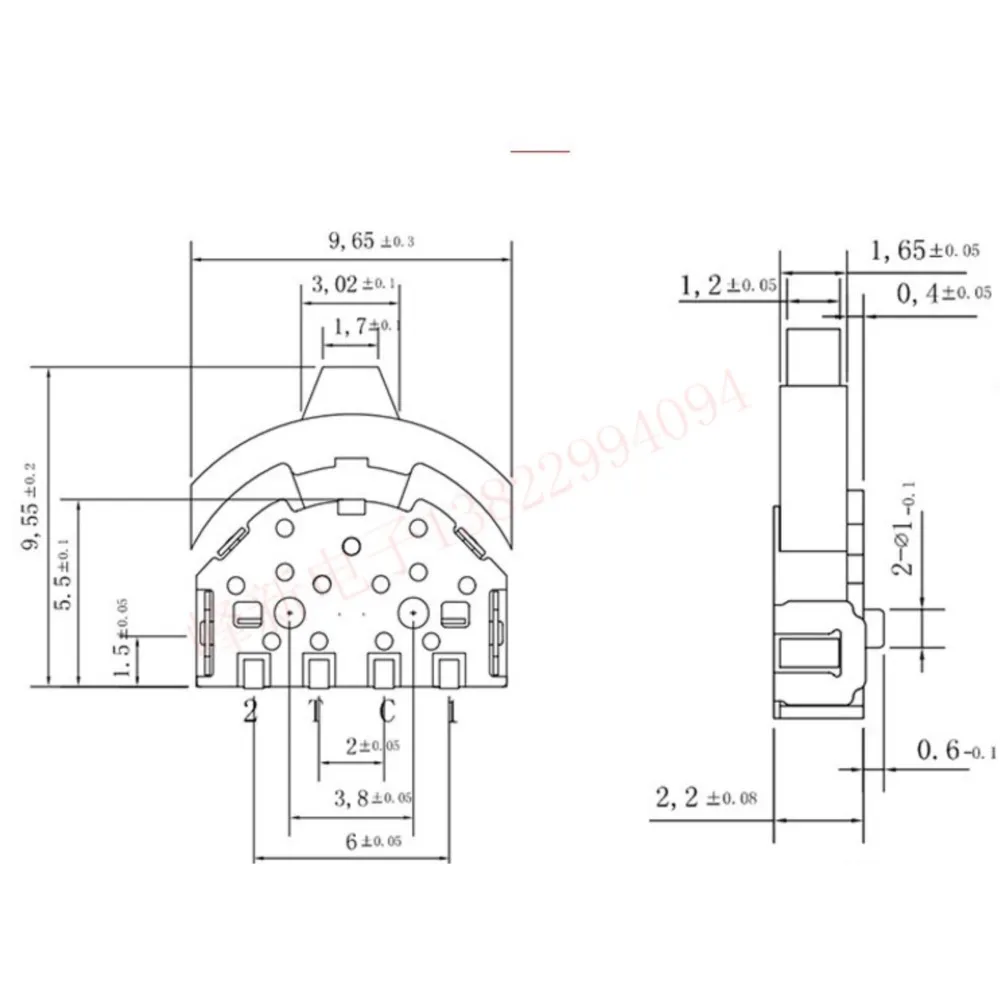 Mini Switch Three-way Multi-function Reset Wavelet Dial With Switch Patch 4 Feet Left And Right Multi-directional Toggle