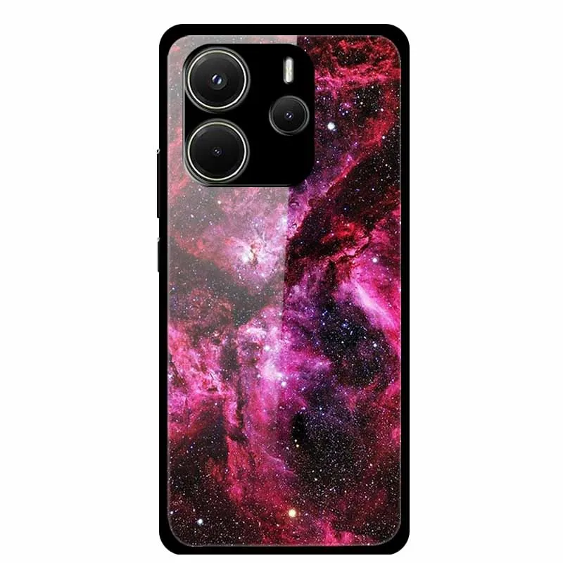 Luxury Tempered Glass Hard Back Phone Case Cover