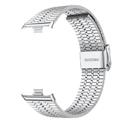 Stainless Steel Watchband Metal Bracelet Strap (Silver)