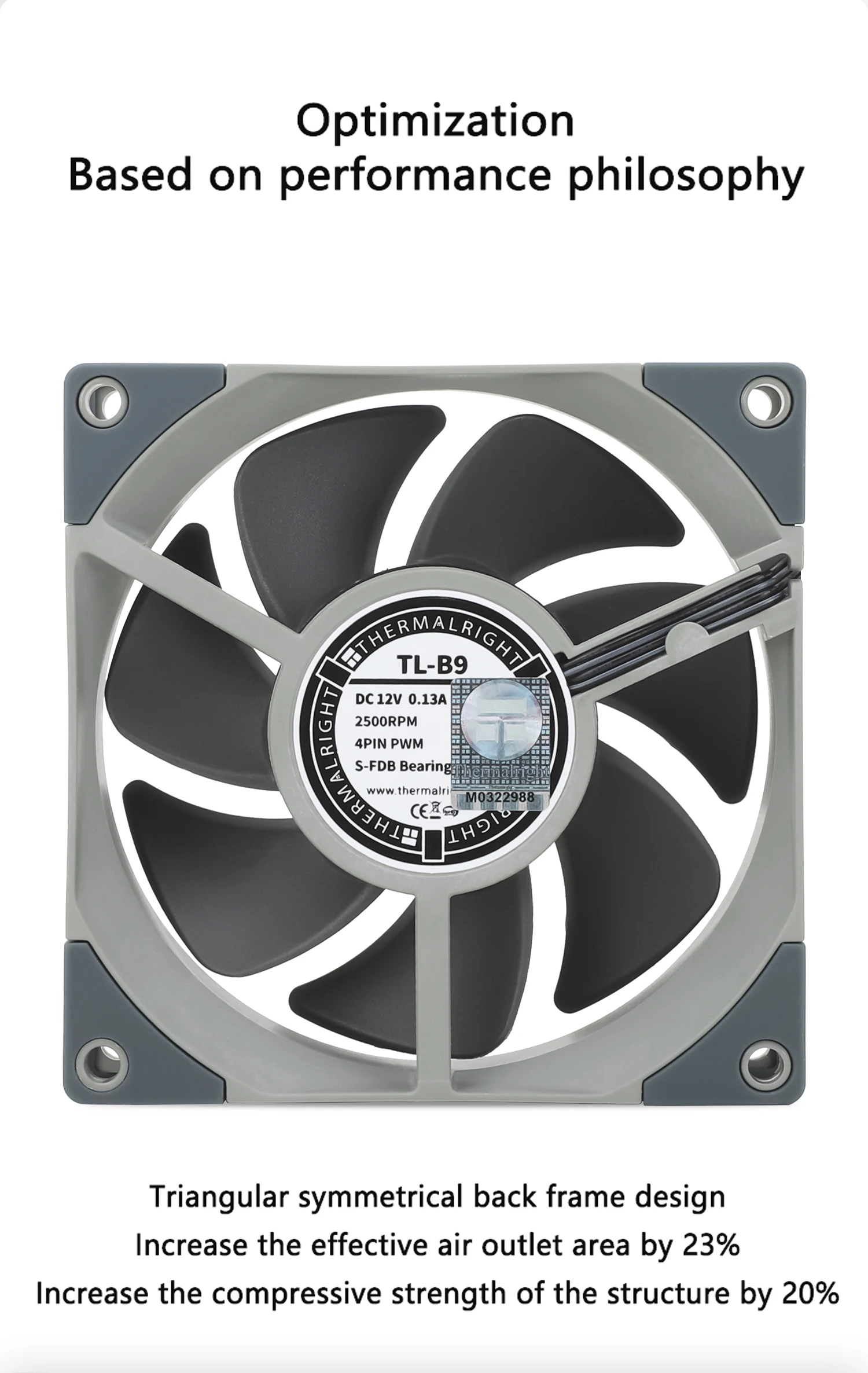 TL-B9 92mm chassis fan 2500 speed 4pin PWM S-FDB V2 bearing three-dimensional mo