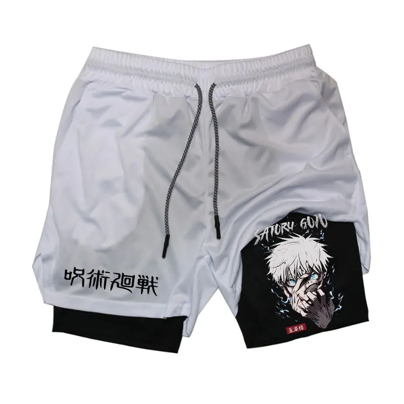 Men Running Shorts Summer Sportswear Short Pant 2 In 1 Training Workout Male Gym Fitness Sport Shorts 2