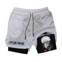 Men Running Shorts Summer Sportswear Short Pant 2 In 1 Training Workout Male Gym Fitness Sport Shorts 2
