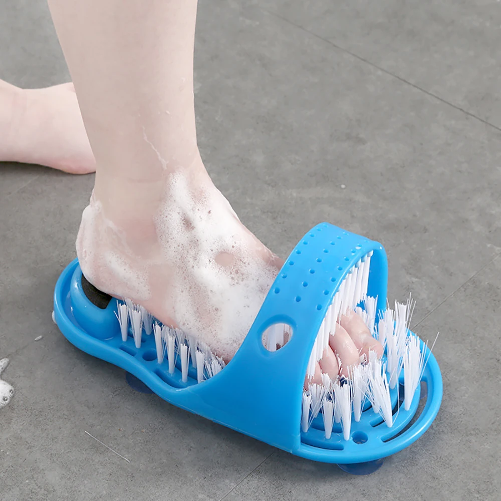 Health & Personal :: Skin Care :: Feet Care :: Foot Care Tools ::  Moral_SUEFOR Waterproof Easy Foot Cleaner Shower Slipper for All Age Groups Foot  Cleaning Brush Foot Cleaner Slipper Easy