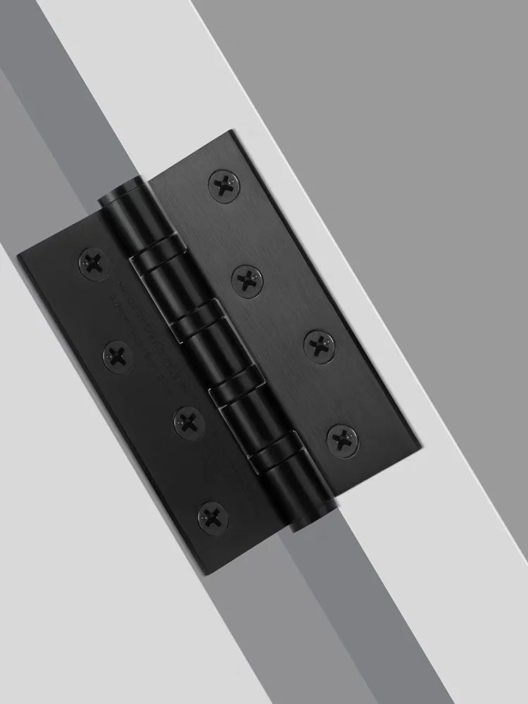 2pcs Black Stainless Steel Door Hinge For Heavy Doors With True Bearing