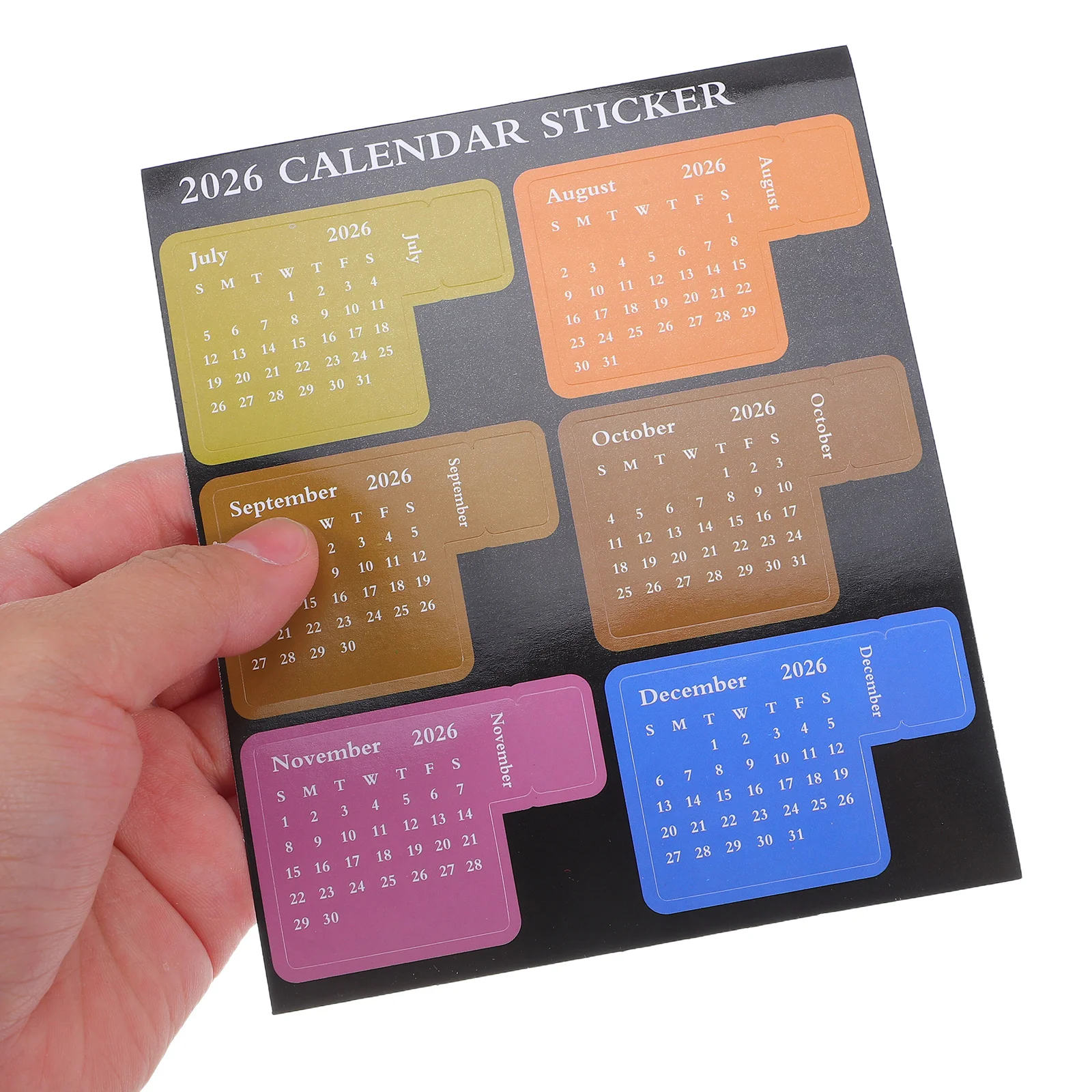 4/6 Sets Calendar Tab Stickers 2026 Monthly Calendar Index Tabs Sticker Adhesive Planner Decal For Journals Notebooks Scrapbooks