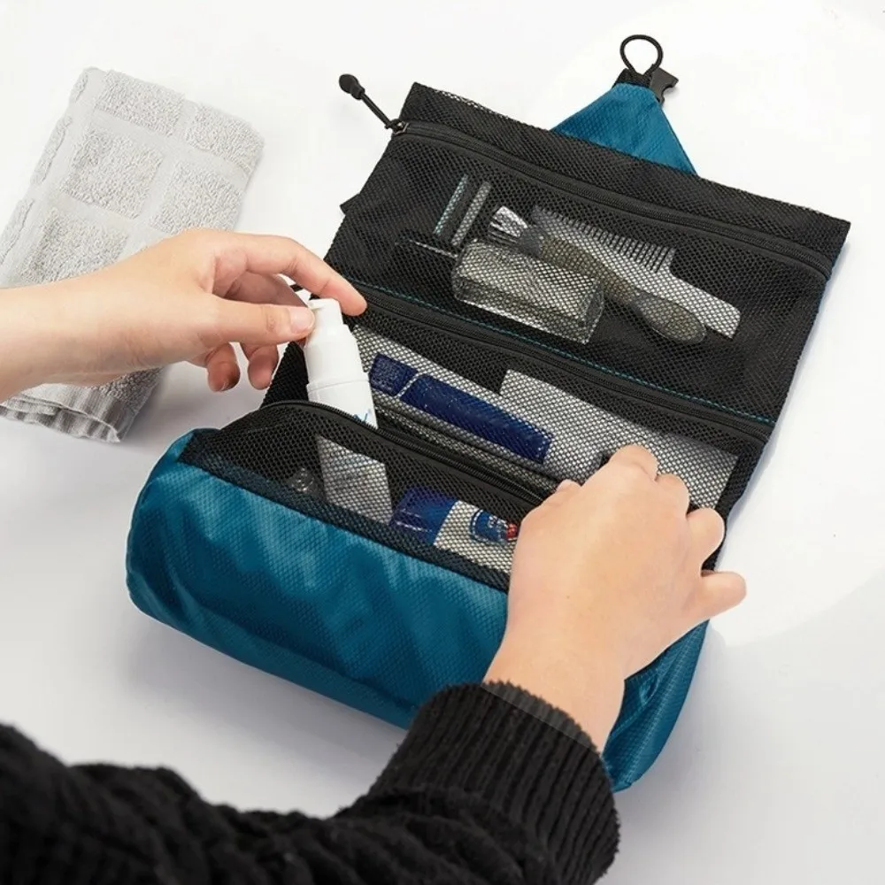 Tragbare Große Faltbare Toilettentasche Geschäftsreise Wasserdichte Reise-Waschtasche Kosmetiktasche Reise – Detail 10