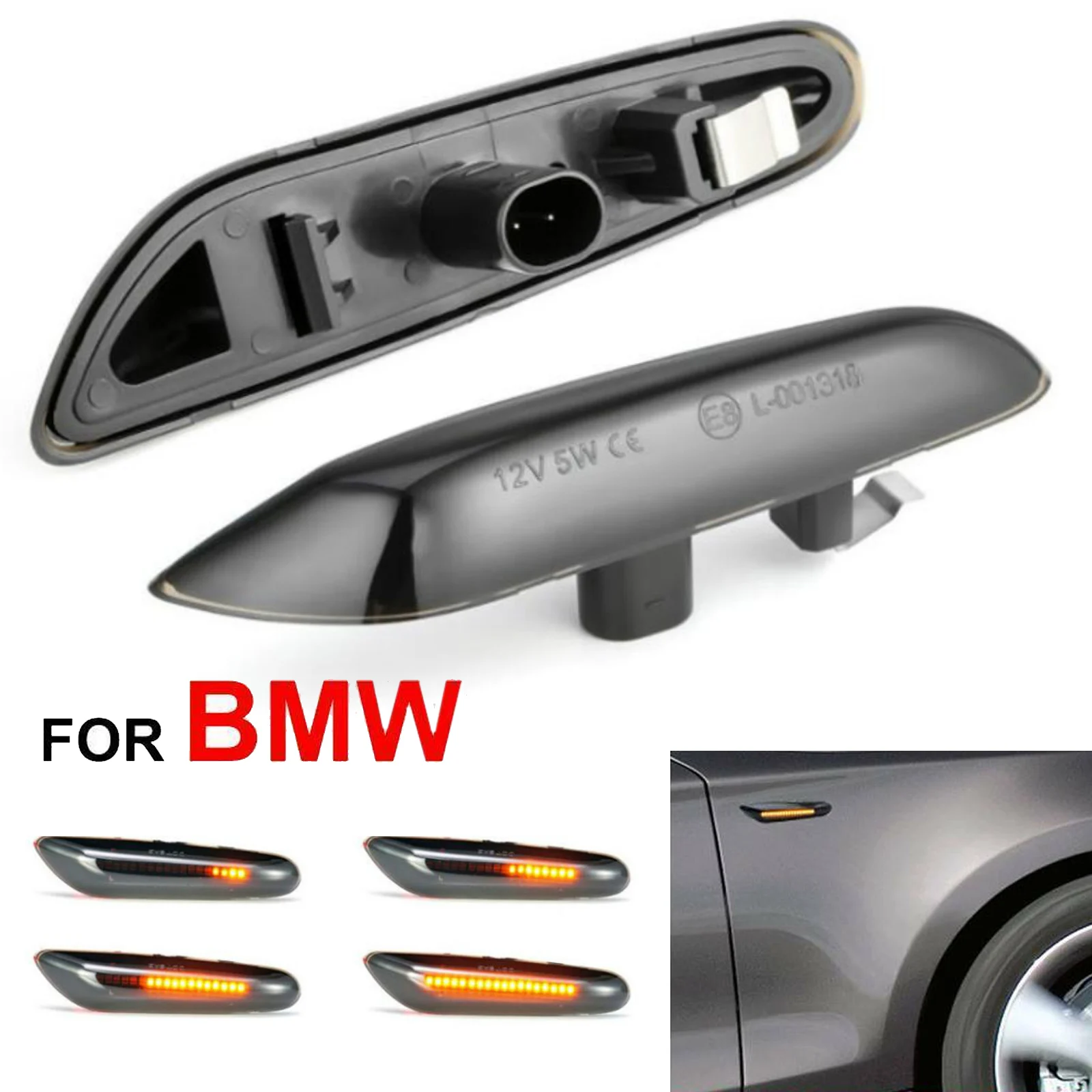 

Steering light Fender Side Lamp Hot Sale DC12V Blade Shape Auto Car LED Side Lights Marker Turn signal Lights Suitable For BMW
