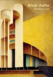Minimalist Bauhaus Architecture Abstract Canvas Art - 40x60cm Unframed (5)