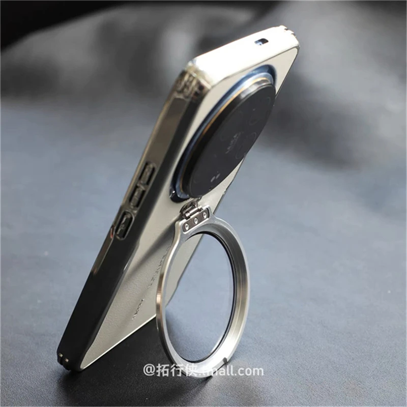 Elegant Electroplating Leather Shockproof Lens Bracket Case with Soft Edges