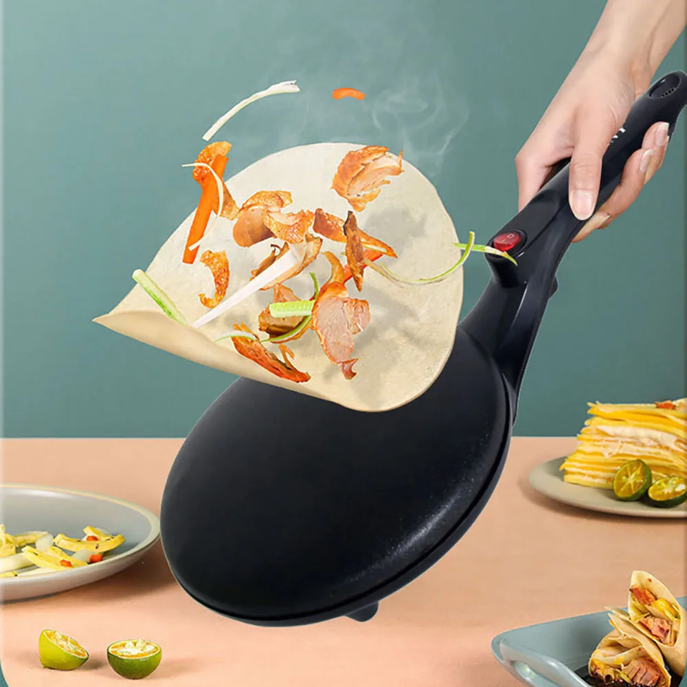 Electric Crepe Maker, Portable Crepe Maker & Hot Plate Cooktop , Nonstick Coating, Easy To Use for Pancakes, Blintz, Chapati 5