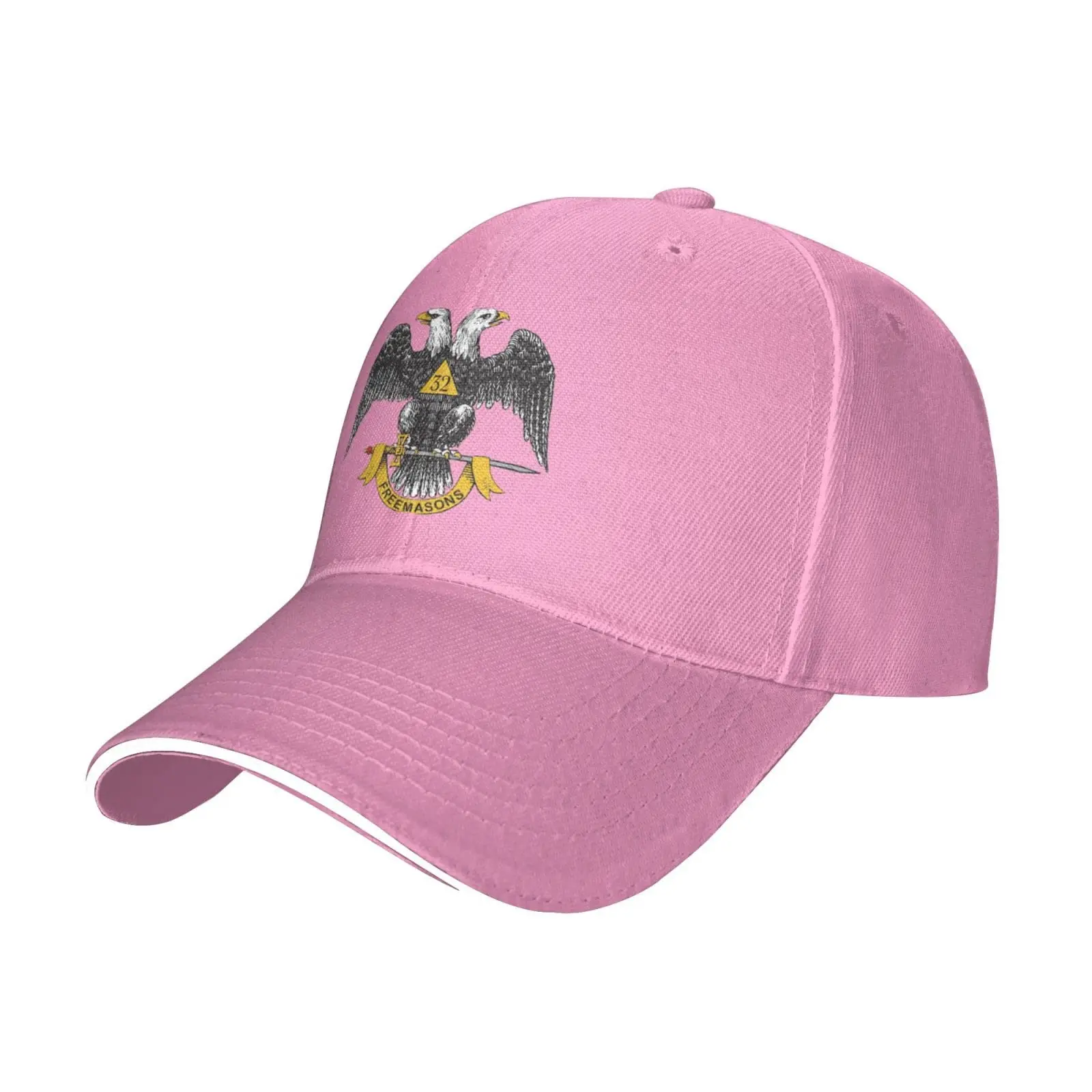 Freemasonry and Scottish Rite Hat Baseball Cap Duck Tongue Cap Adult Sandwich Hat Pink