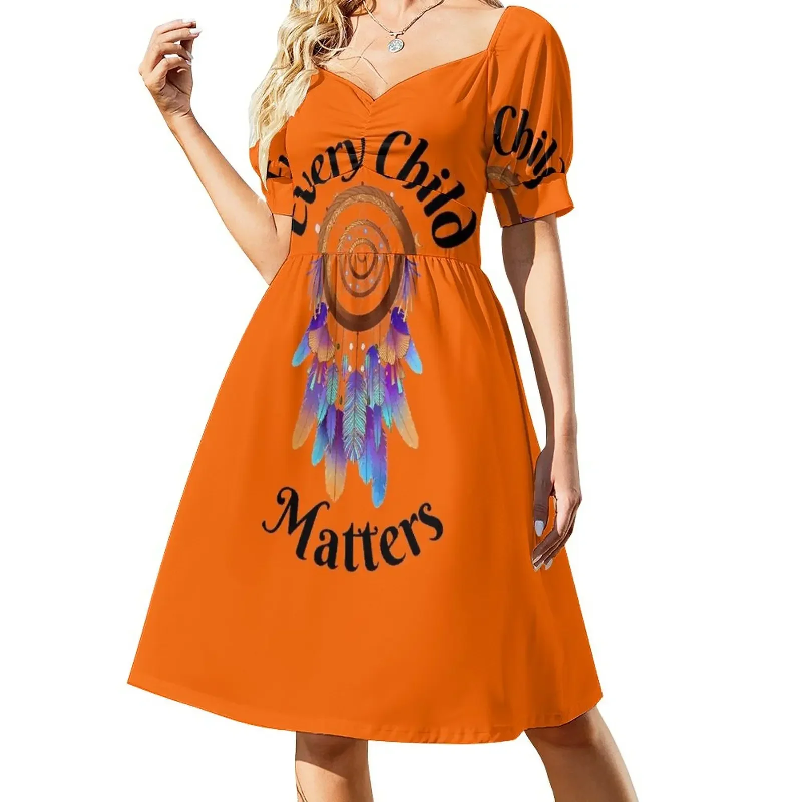 Producto Every Child Matters Vestido de manga corta Ropa estética Ropa femenina vestidos de mujer elegantes y bonitos