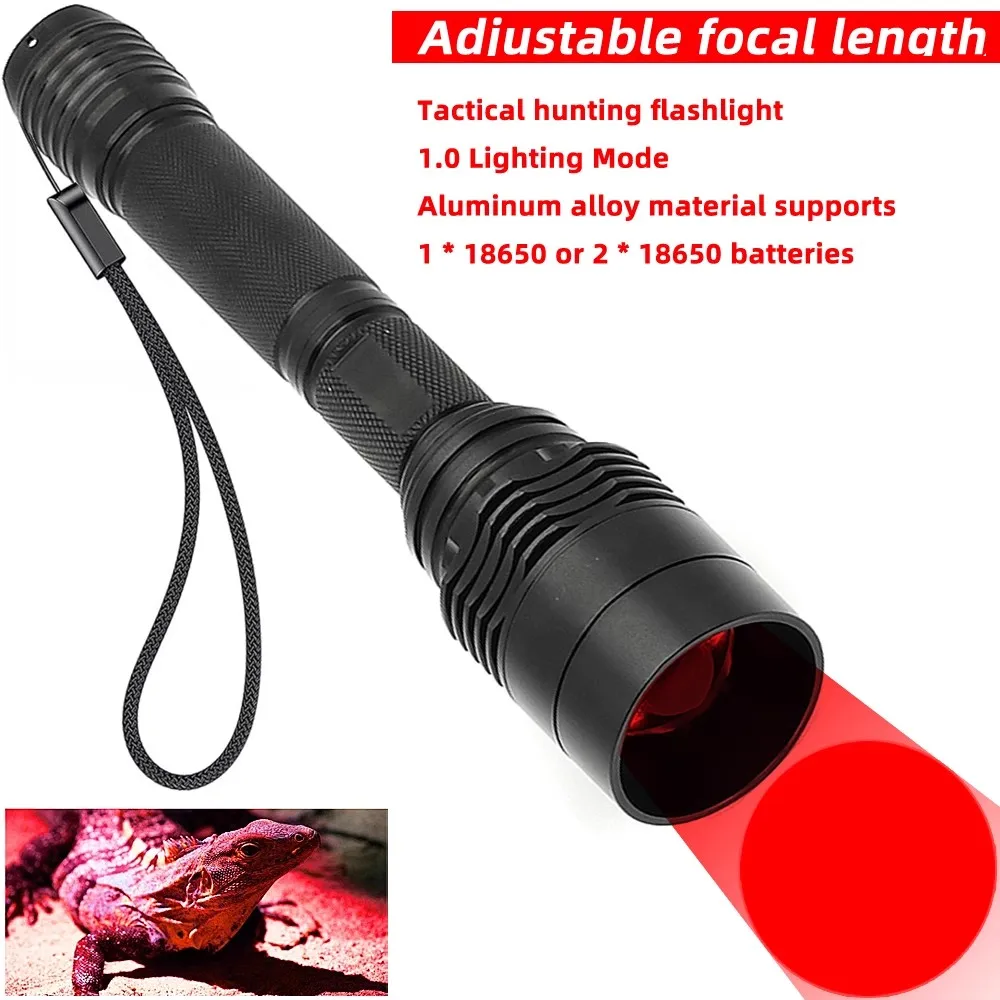 

LED red beekeeping light Waterproof durable drop resistant focus ultra bright red flashlight long handheld light