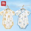 AIBEDILA Baby Boys Summer Thin Cartoon Rompers Baby Girls Short Sleeve Bodysuit Newborn Infants Jumpsuit New Costume 1