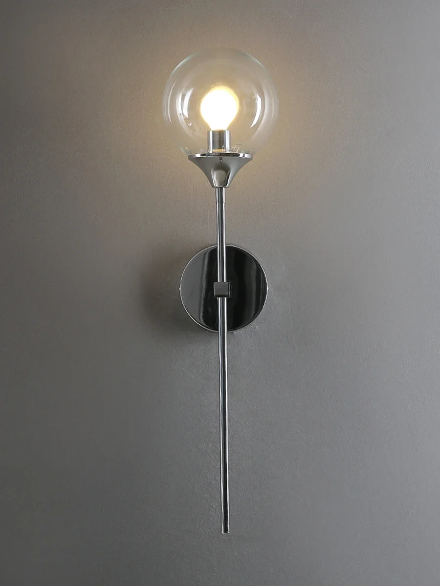 Description Picture 5 of itemModern Glass Ball Wall Lamps Nordic Creative Golden Chrome Lighting Fixtures E14/E27 Living Room Kitchen Decoration Wall Lights