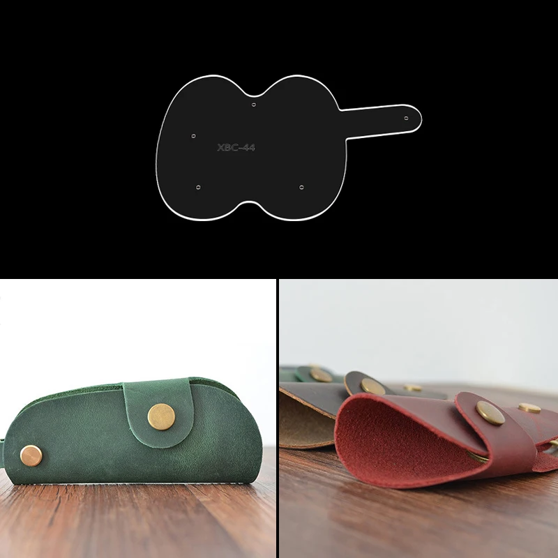NUBECOM Practical Key Case Making Leather Template, Acrylic Mould, Leather Handmade Stencil, Tools, Handwork Supplies