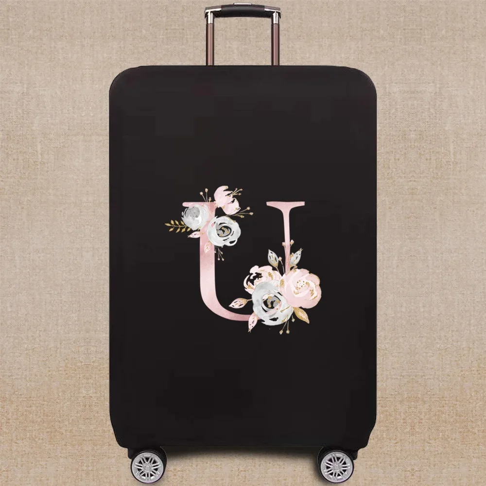 Luggage Covers 18-32 Protector Travel Luggage Suitcase Protective Cover Pink flower series Stretch Dust Cover Travel Accessories