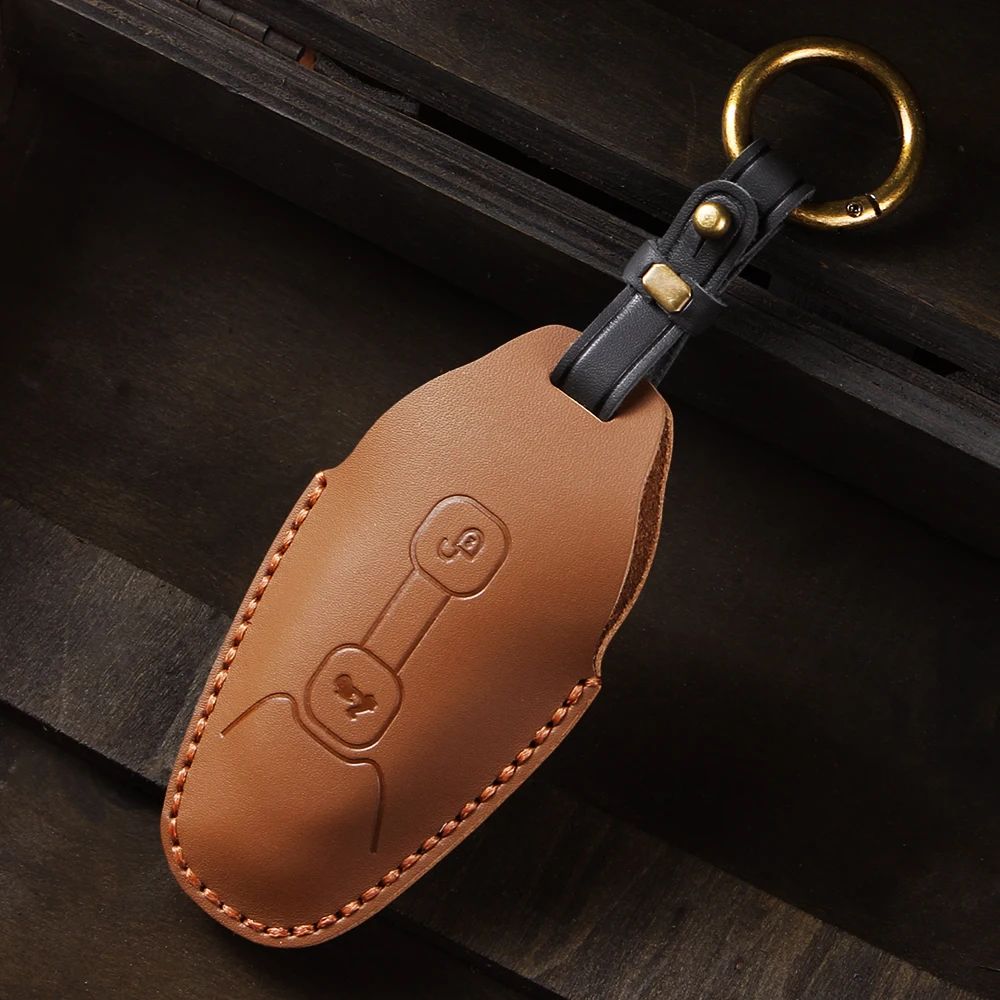 HIBEYO Leder Schlüsselhülle Für Vespa GTV/GTS 300 - Handgemacht