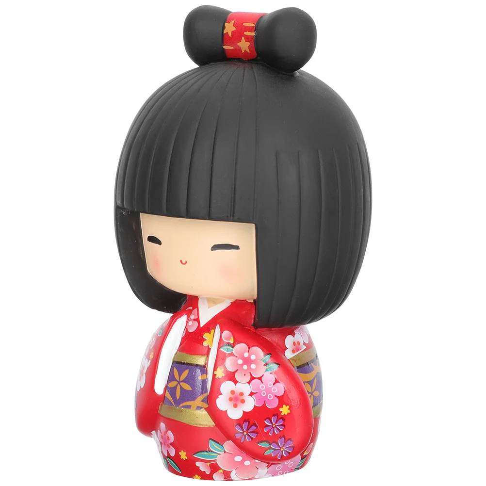 

Girls Gift Miniature Dolls Shop Decor Resin Decoration Asian Home Party Supplies Statue Housewarming Kokeshi