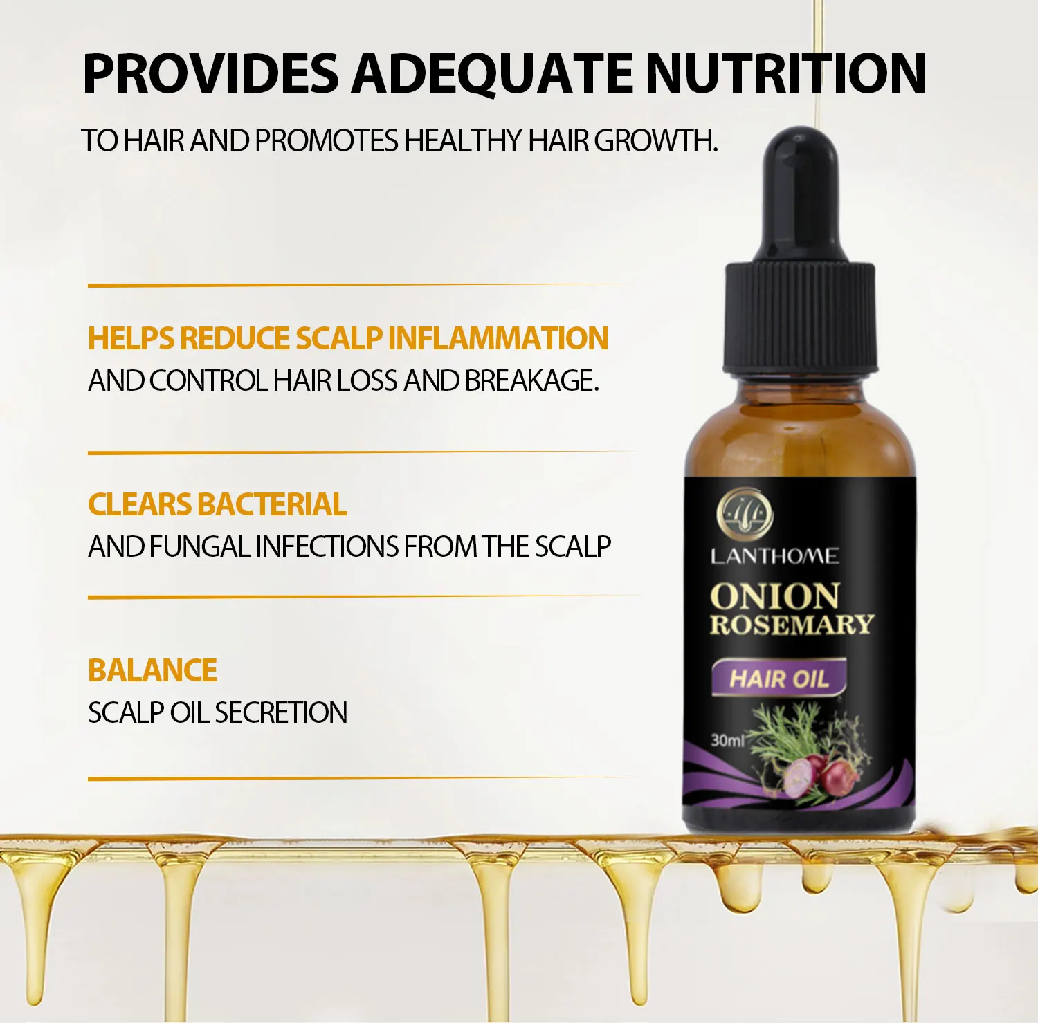 Description Picture 4 of itemRosemary Oil for Hair Growth Organic Hair Oil for Fast Hair Growth with Onion Black Seed Hair Growth Oil Control Hair Loss