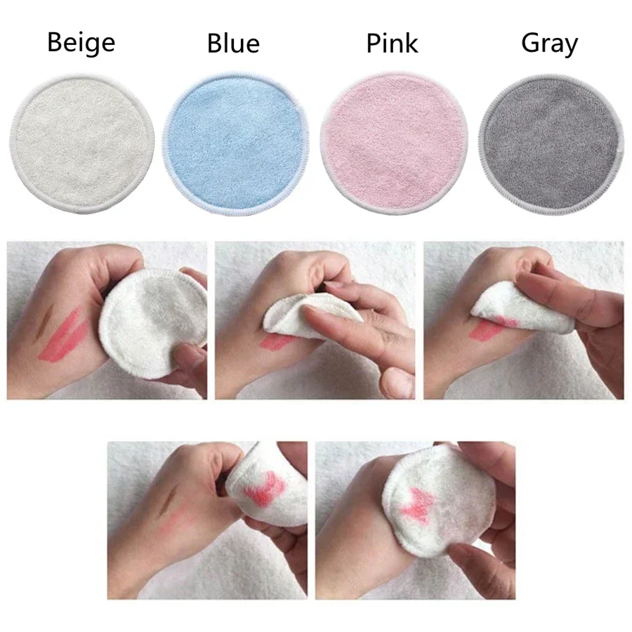 Reusable Makeup Remover Pads 12PCS  Washable Round Bamboo Make Up Pads Cloth Nursing Pads Skin Cleaning Skin Care Tools