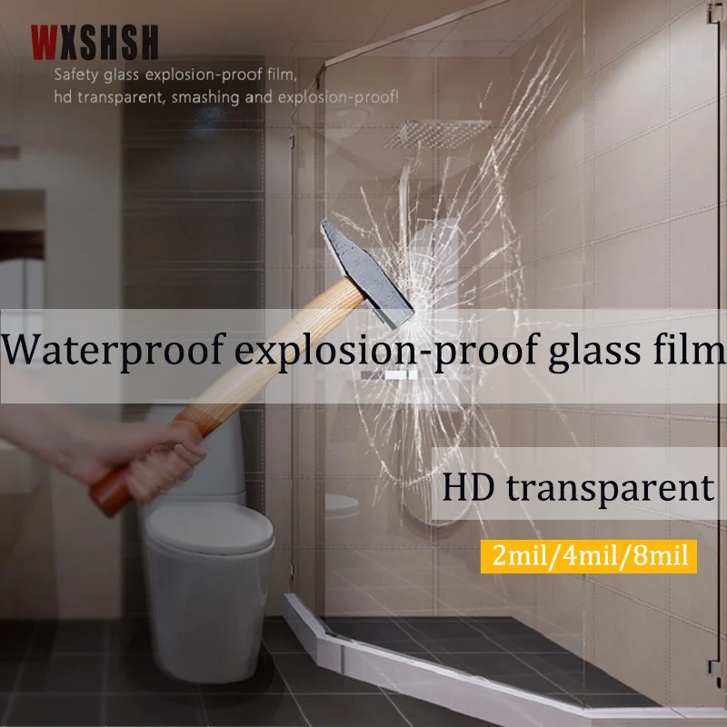 TransparentColorlessWindowFilmExplosionProofShatterProof4mil