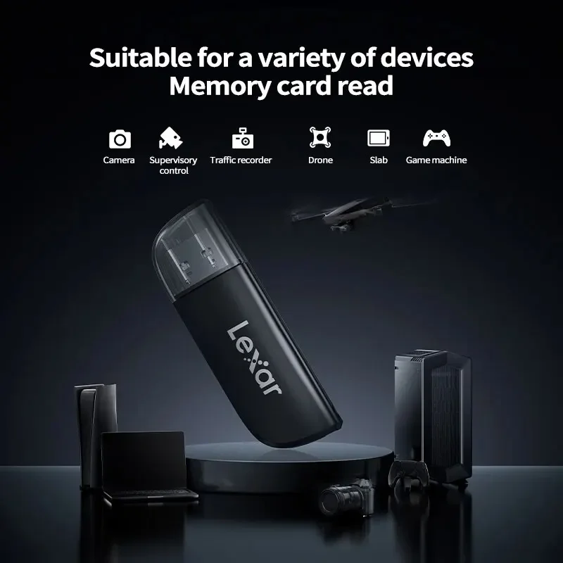 렉사 RW300U 2 in 1 듀얼 슬롯 카드 리더 USB 3.2 Gen1 104MB/s 고속 SD 마이크로 SD TF 메모리 카드 리더 (노트북, PC, 카메라용)