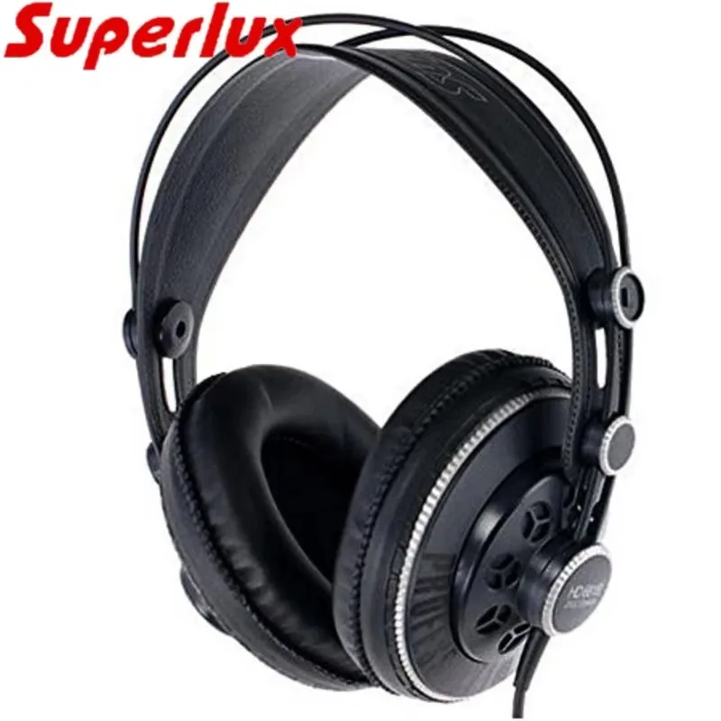 Superlux HD681B 3.5mm Jack Wired Super Bass Dynamic Earphone Noise Cancelling Headset Adjustable Headband Cable studio
