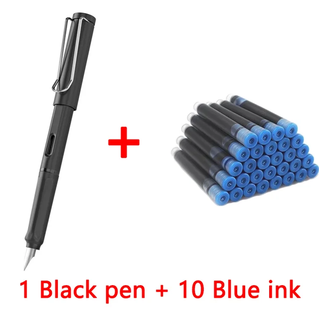 1 pen+10 ink Kawaii Fountain pen calligraphy Multi-function pen 0.38mm EF Nib school supplies stationery pens 04