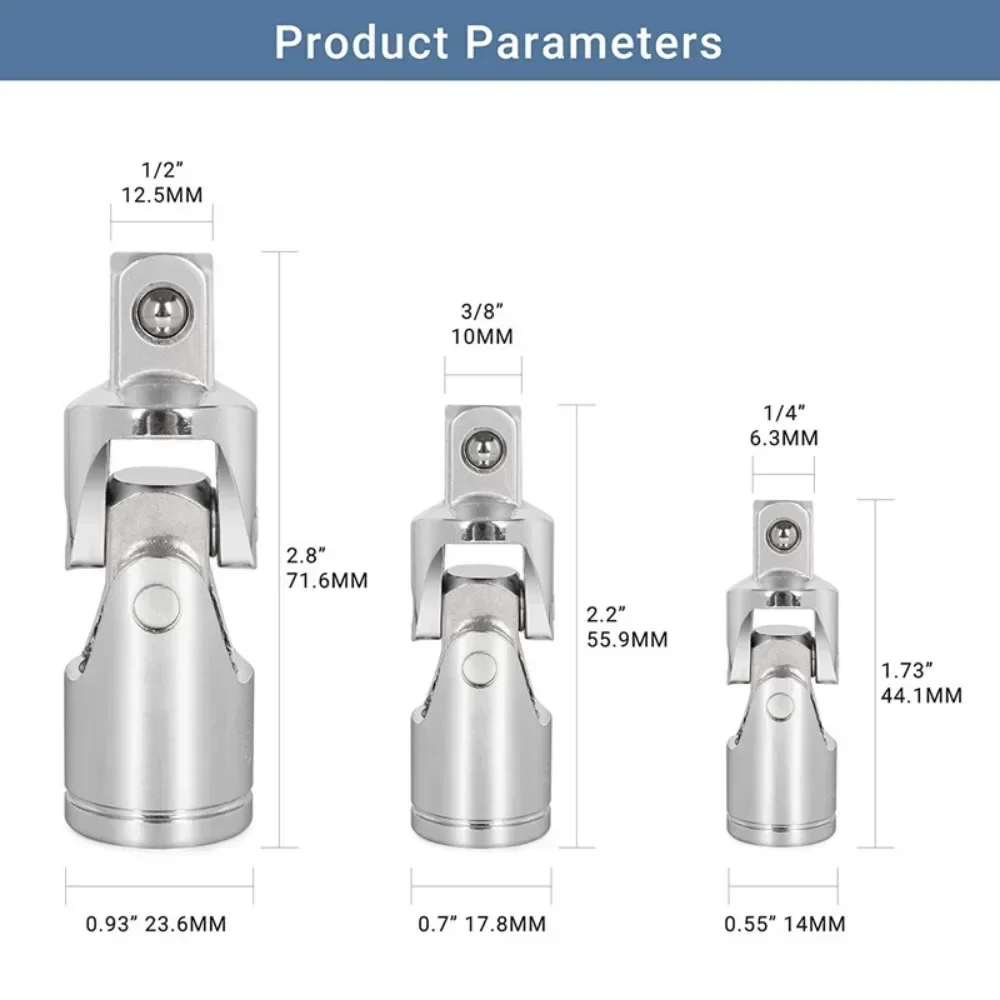 Car repair tool accessories, wrench adapters, universal car repair joints, ratchet sleeves, extension rod adapters