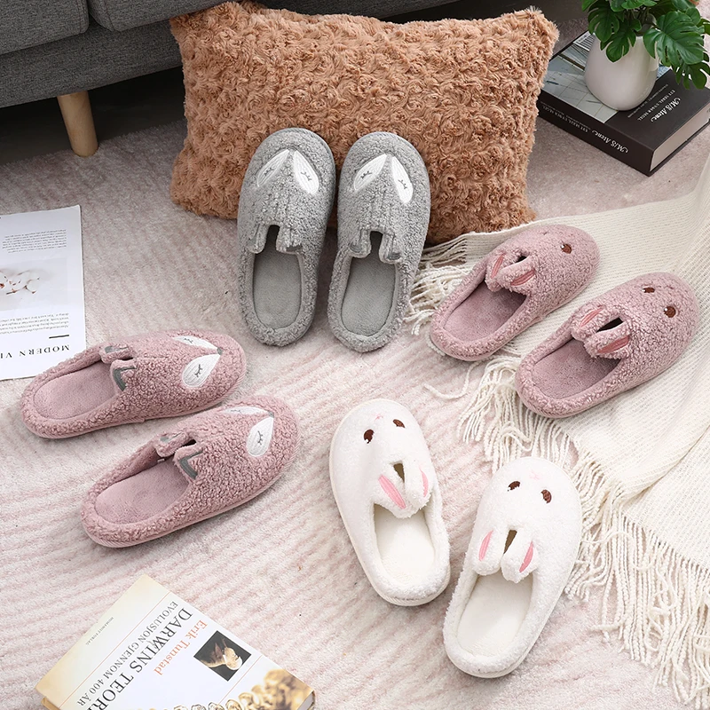 Pallene Cute Fuzzy Slipper For Women Fashion Winter Lovely Fluffy House Slippers Indoor Catroon Warm Antiskid Soft Furry Slides