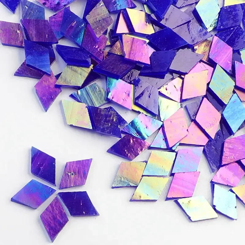 50g Clear Glass Mosaic Tiles Multi Color Mosaic Piece DIY Making Stones for Craft Hobby Arts Home Wall Decoration arte