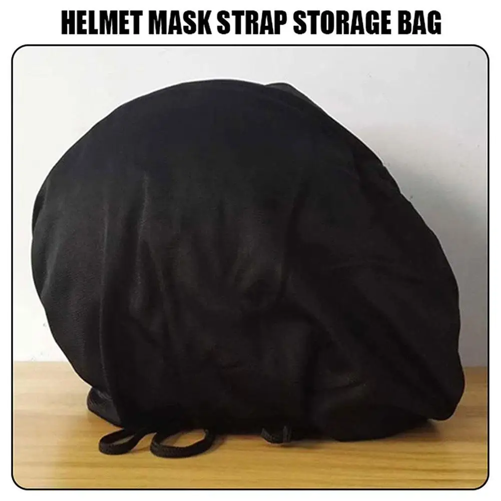 1PCSHelmetProtectorBagBlackPlushDrawstringPocketMotorcycleHelmetCoverProtectorBag