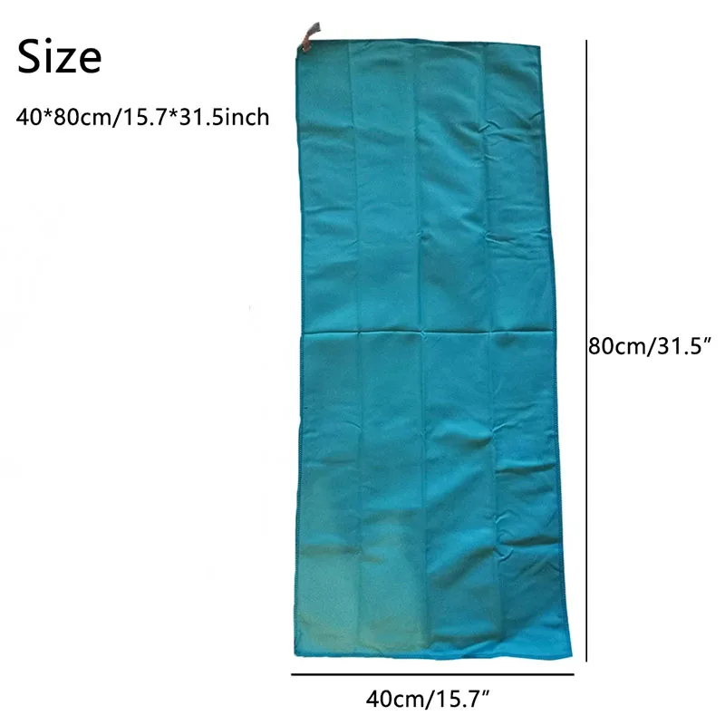 40×80CM 마이크로 화이버 타월 스포츠 속건성 슈퍼 흡수성 캠핑 타월 슈퍼 소프트 경량 체육관 수영 요가 비치 타월