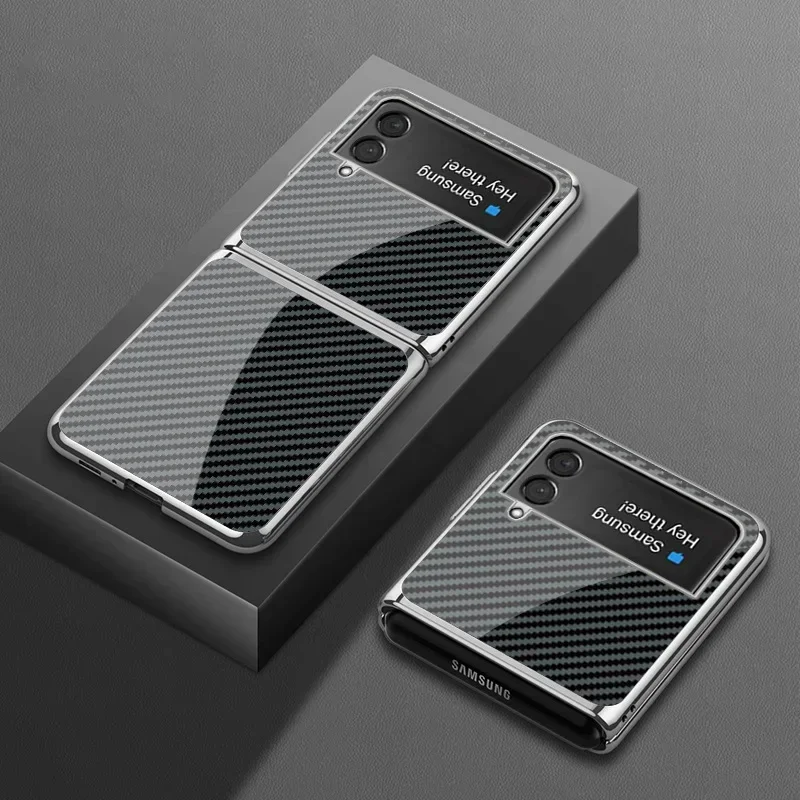 غلاف حماية فاخر مطلي بالمعدن من ألياف الكربون مع ز...