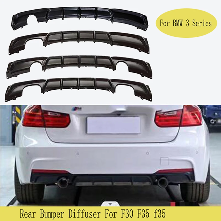 Car M Performance Style Diffusore Posteriore Labbro Anteriore Tronco Spoiler Nero Lucido Per Bmw Serie 3 F30 F31 F35 2012-2019 M3 Sport